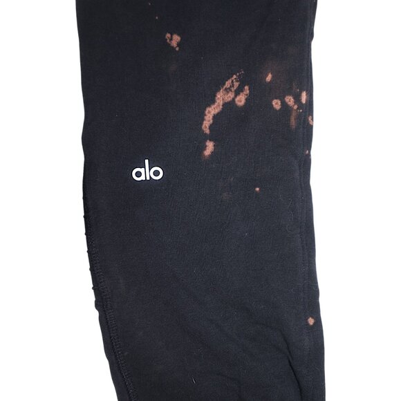 Thrashed Alo Yoga XS Black & Brown Tie-Dye Joggers With Zipper Pockets Grunge - Picture 8 of 13